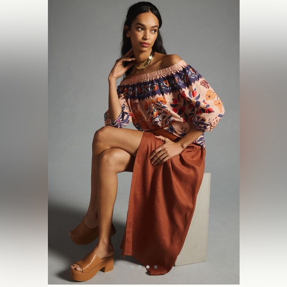 Farm Rio x Anthropologie Off-The-Shoulder
Printed‎ Poplin Top SKU XXS - Picture 5 of 9